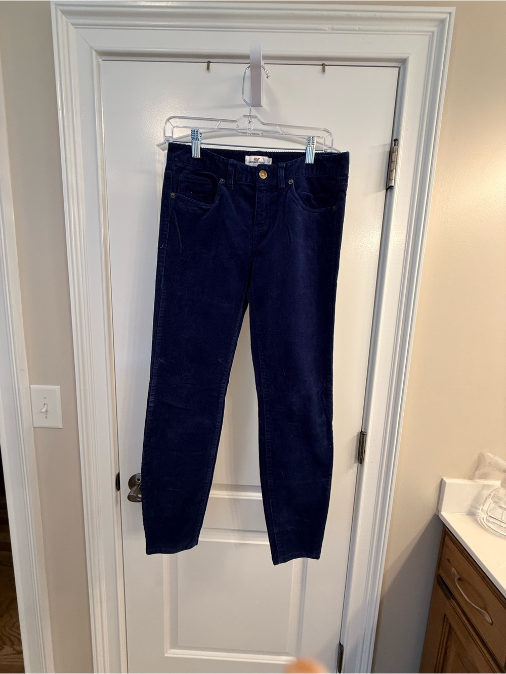 Vineyard Vines Women's Navy Straight-Leg Corduroy Pants